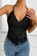 Deluxerie Crop Top Kaisley schwarz