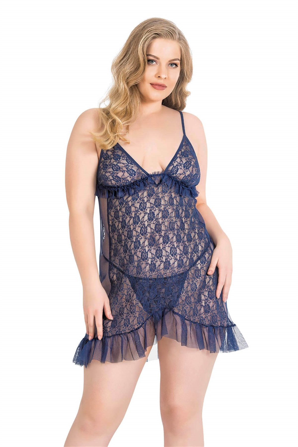 Deluxerie Babydoll-Set für Große Größen Pansie Deluxerie Babydoll-Set für Große Größen Pansie